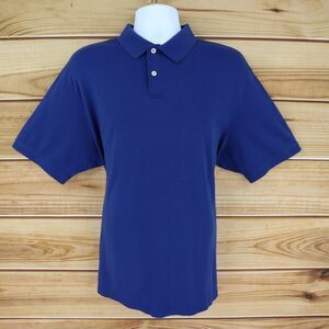 Roundtree & Yorke Polo Shirt Mens Size XL Blue 100% Supima Cotton Collared GOLF